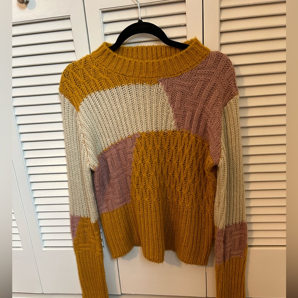 Love + Harmony color blocking sweater